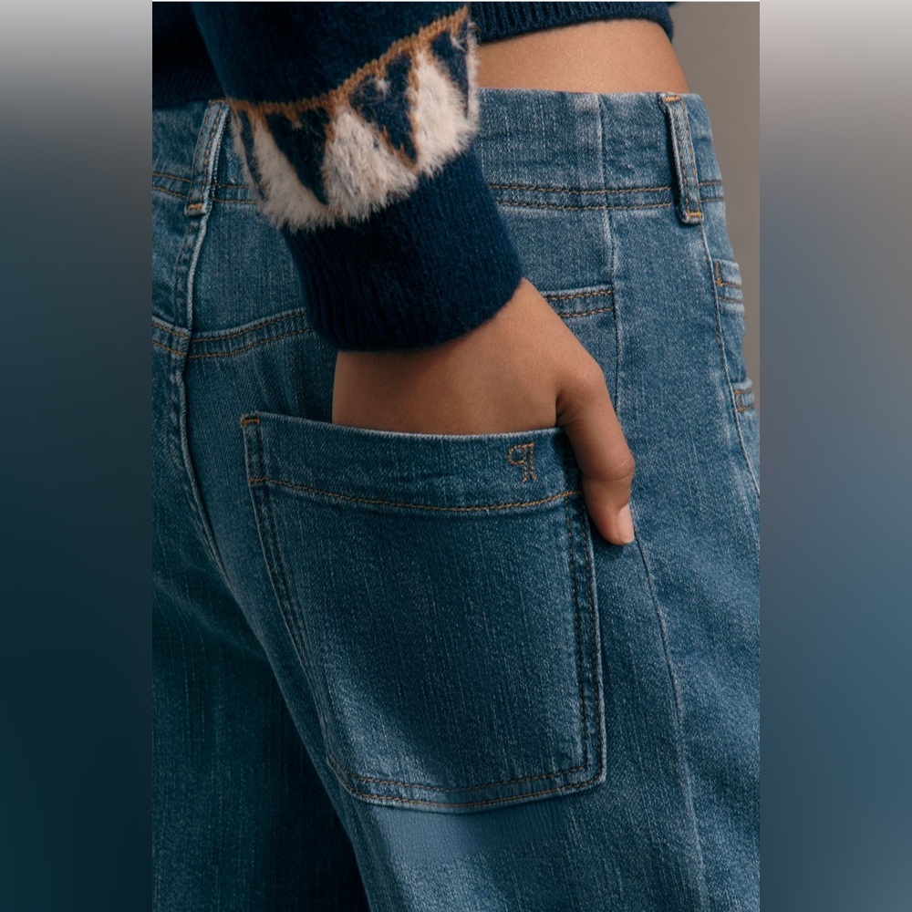 The Adi Mid-Rise Flare Jeans by Pilcro in Dark Denim - Picture 4 of 4